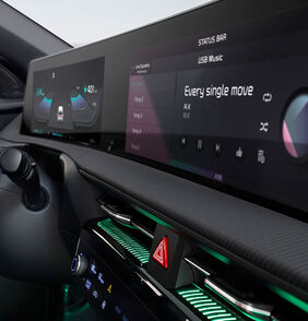 Intuitivní uživatelské prostředí v high-tech kokpitu modelu Kia EV6