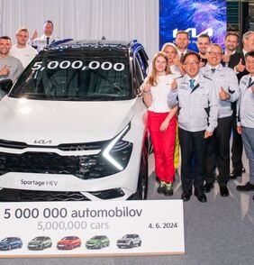 Kia na Slovensku vyrobila 5 milionů vozů