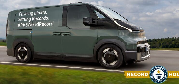 Kia PV5 Cargo stanovila rekord Guinnessovy knihy: ujela 693,38 kilometru na jedno dobití