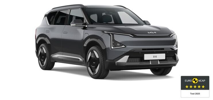 Kia EV5 získala pět hvězd v bezpečnostních testech Euro NCAP