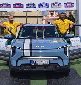 Kia EV3 triumfuje v soutěži spotřeby  na MČR ecoRally 2025
